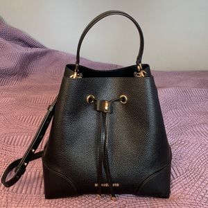 Michael Kors Black Leather Shoulder Bag - Mercer Gallery
